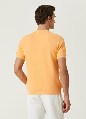 Beymen Club Turuncu Kuş Kontürlü Kısa Kollu Kazak - 6