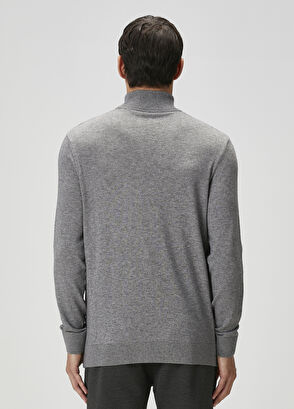 Beymen Club Gri Melanj Yarım Balıkçı Yaka Kazak - 5