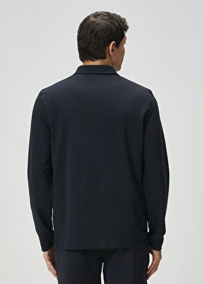 Beymen Club Comfort Fit Navy Blue Polo Sweatshirt - 5