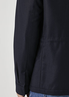 Lacivert Yün Flanel Dış Gömlek - Görsel 8