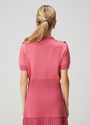 Beymen Club Pink Box-Shaped Knitwear Jacket - 5