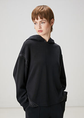 Beymen Club Siyah Kapüşonlu Sweatshirt - 4