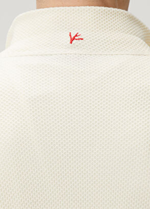 Isaia Beyaz Yün Triko Hırka - 6