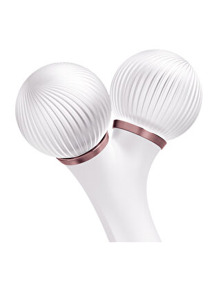 Geske Sonic Facial Body Roller Beyaz Titreşimli Yüz Şekillendirici ve Vücut Bakım Roller Cihazı - 4