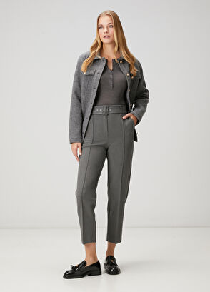 Beymen Club Gri Melanj Uzun Kol Yün T-shirt - 3