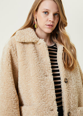 Beymen Club Bej Shearling Mont - 3