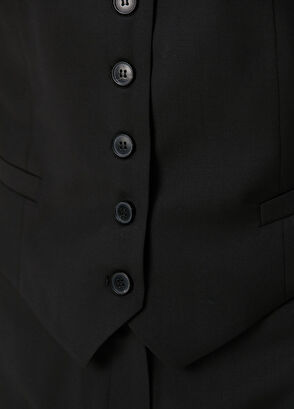 Beymen Collection Siyah İnce Yün Yelek - 6