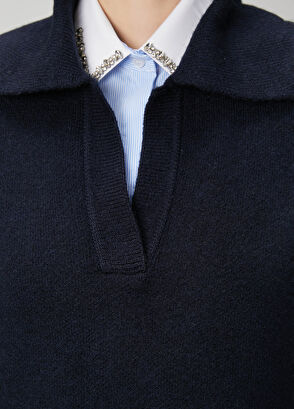 Beymen Club Navy Blue Polo Sweater - 6