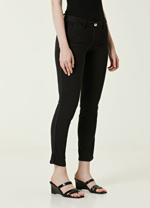 Beymen Club Siyah Dar Paça Crop Pantolon - 3