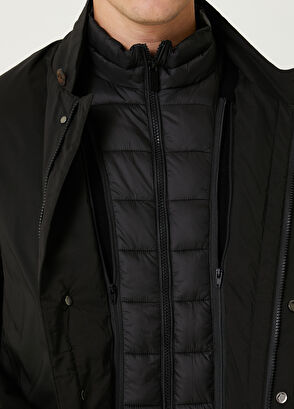 Beymen Club Black Inner Vest Detailed Puff Coat - 7