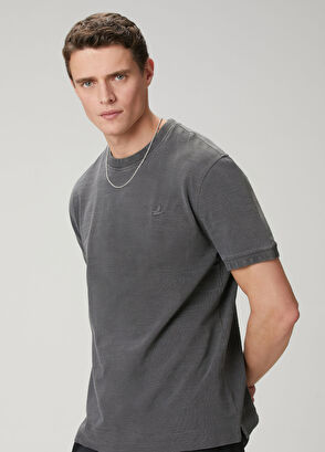 Beymen Club Anthracite Relax Fit Flamed T-Shirt - 6