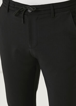 Beymen Club Siyah Beli Kordonlu Klasik Yün Pantolon - 4