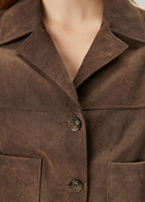 Beymen Club Brown Tumbled Short Leather Jacket - 6