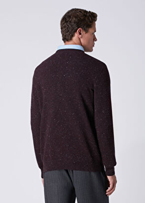 Beymen Club Plum Diamond Patterned Wool Sweater - 6