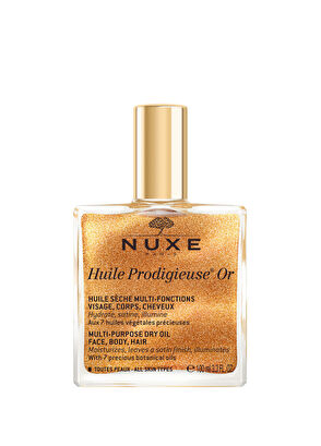 Nuxe Gold Glitter Face Hair and Body Multi-Purpose Dry Oil 100 ml + Body Massage Brush - 7