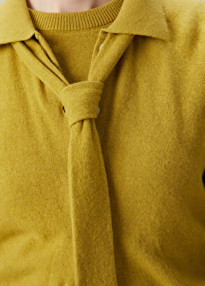 Beymen Club Fat Green Scarf Detailed Knitwear Cardigan - 6