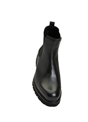 Beymen Club Black Men's Leather Chelsea Boots - 5
