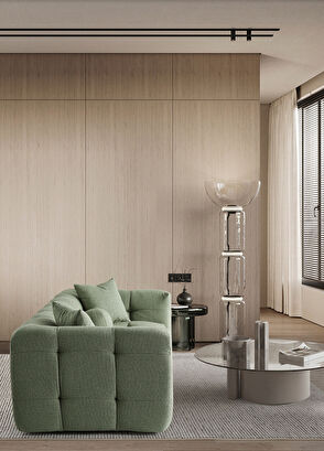 Bekaliving Nammos Comfort Teddy Yeşil Üçlü Kanepe - 6