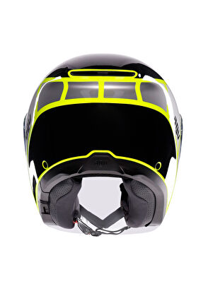 Agv Irides Davao Black Grey Yellow Fluo Closed Motorcycle Helmet - 5