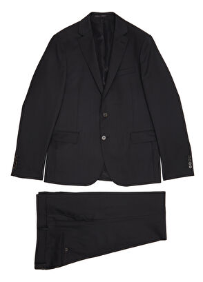 Beymen Club Drop 6 Siyah Klasik İnce Yün Takım Elbise - 10