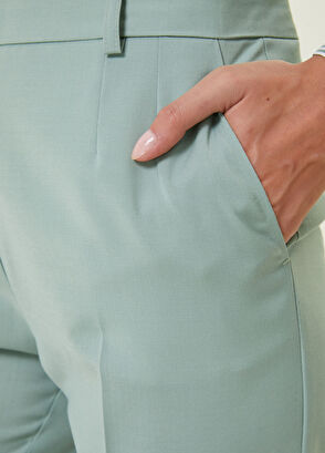 Beymen Collection Su Yeşili Havuç Kesim Koton Pantolon - 4