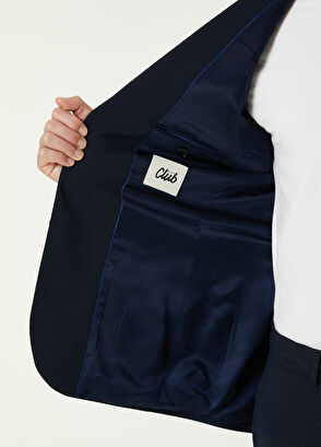 Beymen Club Drop 6 Lacivert Gofre Dokulu Takım Elbise - 7