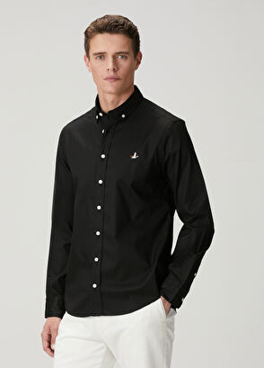 Beymen Club Comfort Fit Black Oxford Shirt - 5
