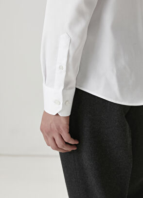 Beymen Club Comfort Fit Beyaz Armürlü Non-iron Gömlek - 8