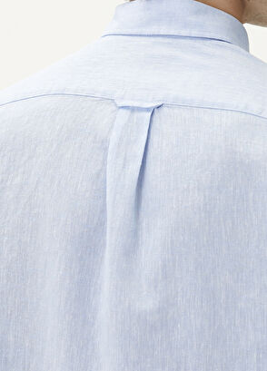 Beymen Club Comfort Fit Açık Mavi Keten Gömlek - 8