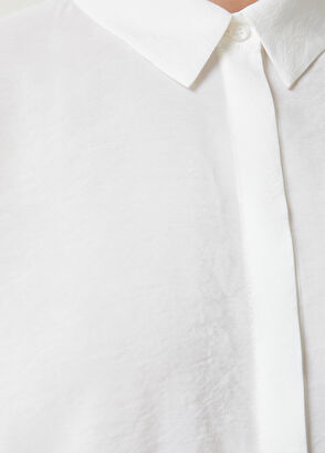 Beymen Club Kırık Beyaz Balon Kollu Gömlek - 7