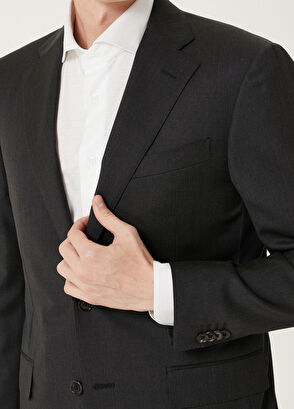 Antrasit Yün Takım Elbise - Görsel 7