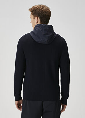 Beymen Club Lacivert Kapüşonlu Triko Hırka - 5