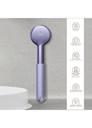 Geske Sonic LED Full-Body Brush 9 in 1 Purple Vücut Cilt Bakım Cihazı - 8