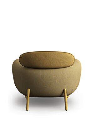 Borbo Moby Low Sarı Metal Ayaklı Berjer - 5