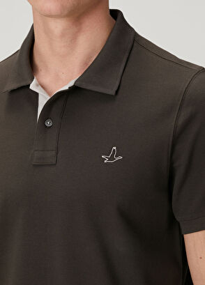 Beymen Club Kahverengi Comfort Fit Yaka Altı Baskılı Polo T-sh - 7