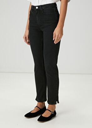 Beymen Club Slim Straight Siyah Yırtmaçlı ,Jean Pantolon - 4