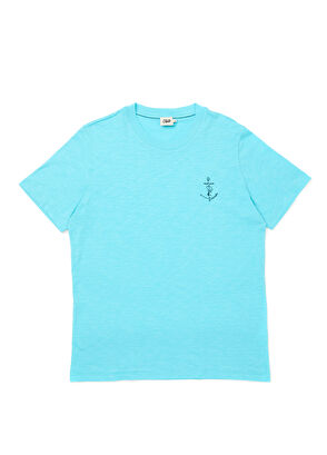 Beymen Club Mavi Logo Nakışlı T-shirt - 6