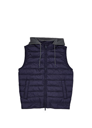 Beymen Club Lacivert Jersey Kapüşonlu Puff Yelek - 8