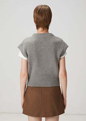 Beymen Club Gri Melanj Kolsuz Yün Kazak - 5