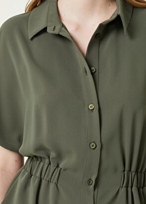 Beymen Club Haki Gömlek Yaka Beli Lastikli Tulum - 4