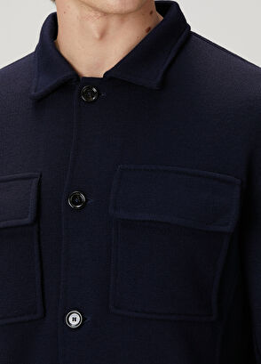 Lardini Navy Blue Wool Jacket - 5