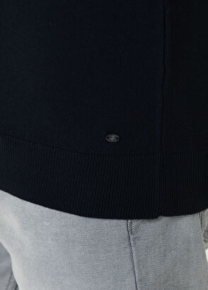 Beymen Club Lacivert Polo Yaka Colorblocked Kısa Kollu Triko - 6