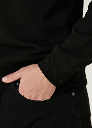 Beymen Club Siyah Kapüşonlu Logo Nakışlı Sweatshirt - 6