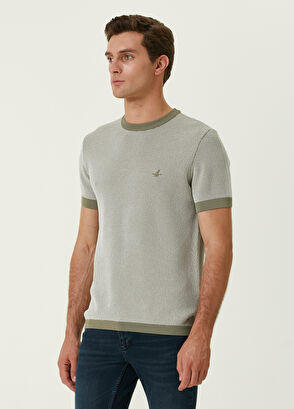 Beymen Club Açık Yeşil Örgü Dokulu Kısa Kollu Kazak - 3