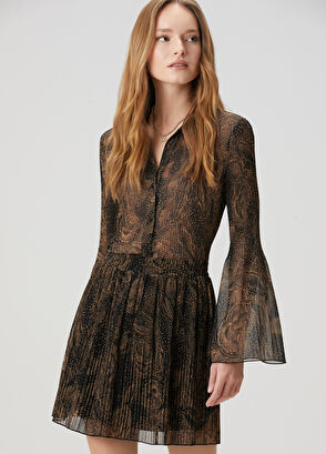 Beymen Club Brown Pleats Chiffon Shirt - 5