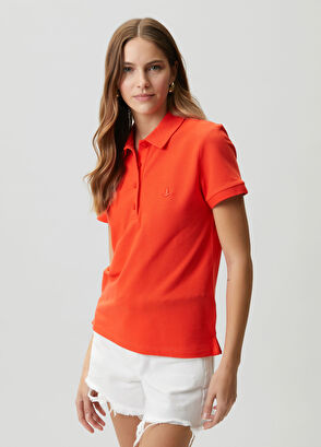 Beymen Club Red Contrast Logo Polo T-shirt - 4