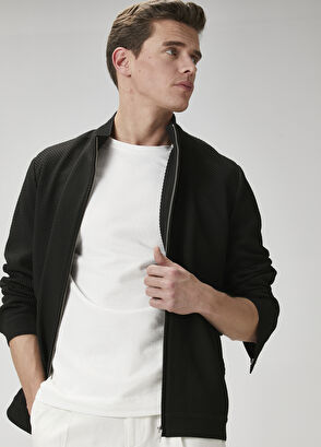 Beymen Club Black Diagonal Textured Coat - 5