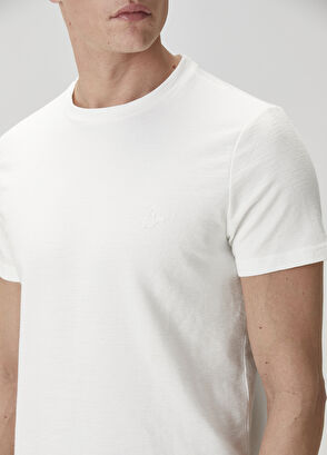 Beymen Club Relax Fit Kırık Beyaz T-shirt - 5