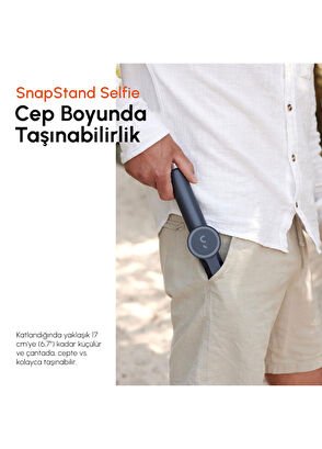 ShiftCam SnapStand Tripod Kompakt Katlanabilir ve Uzatılabilir Bluetooth Kumanda ve Manyetik Selfie Çubuğu - 8