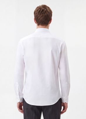 Beymen Club Comfort Fit Beyaz Armürlü Non-iron Gömlek - 6